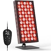 Devowellte Red Light Panel with 60 LEDs, 660nm&850nm Infrared Light for Face and Body, Adjustable Angle & Brightness for Home
