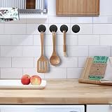 LJLink Matte Black Stainless Steel Self Adhesive Towel Hooks 2 PCS Round view 4