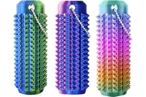 NOAFUXY 3PC Little Ouchies Fidget Toys Adults, Pain Stim Fidget Anxiety Relief Pain Stim Pocket Sensory Toys for Anxiety and Stress Reduction,Portable Travel Stress Relief Spiky Fidget Keychain (Style-1)