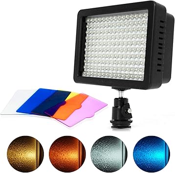 julius studio on camera video light photo dimmable 160 led ultra high power panel with 1 4 thread for canon nikon sony and other dslr cameras