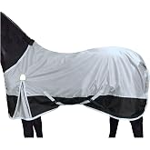 BARN &amp; STABLE 420D Ripstop Lightweight Horse Turnout Sheet, No Fill, Water-Resistant &amp; Breathable Horse Blanket for Spring and Mild Weather, with Anti-Rub Fleece Withers