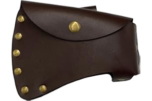 MARSRUT Leather Axe Cover/Sheath - Hatchet Head Protector Case, Small Belt Holster Holder | Made of Full Leather with Grain, Durable & Rustic Accessories/Essentials for Camping and Outdoors Work (Brown)