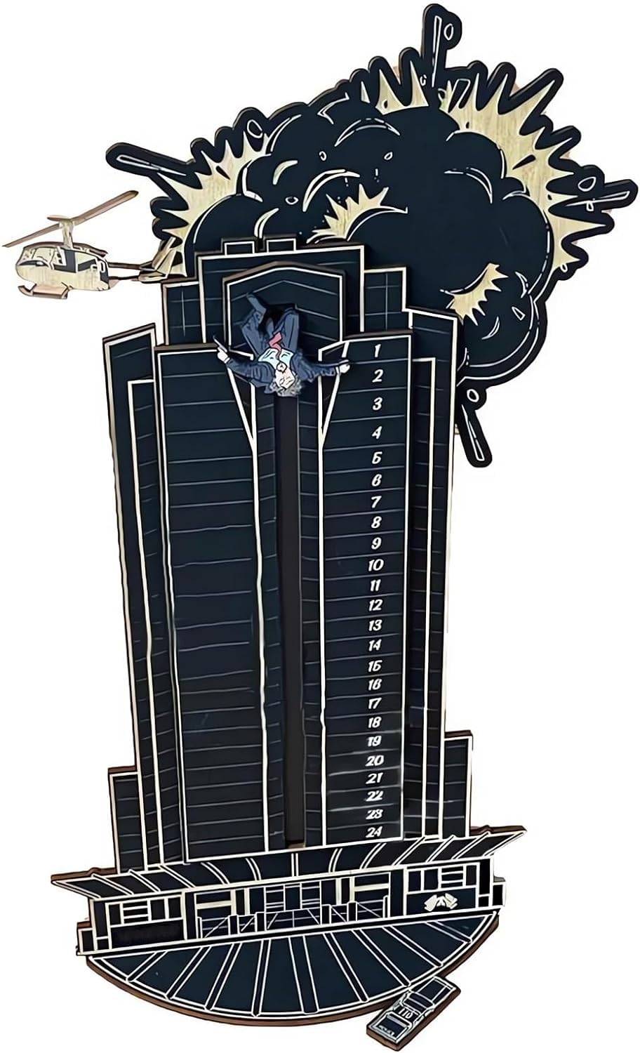 2023 Christmas Die Hard Advent Calendar, 24 Day Christmas Countdown Calendar, Hans Gruber Interactive Advent Calendar,Party Favors, Classroom Prizes, Xmas Gift, Navy Blue Explosion