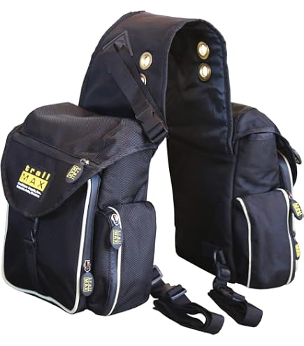 Sac De Selle Western Daarkgreen En Cuir Noir – Neuf (modèle Cantle Bag)