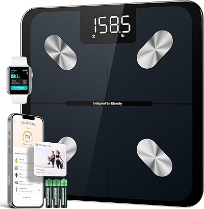 Etekcity Digital Body Scale 400 lb 180 kg Bluetooth BMI Fat Mass App