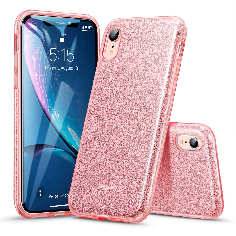 Case For iPhone XR Glitter Sparkle Cover Supports Wireless Charging