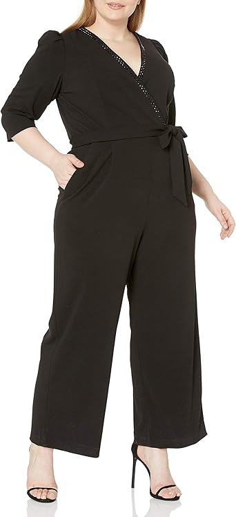 three quarter sleeve jumpsuit