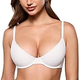 INLYRIC Women's Inbarely Plus Balconette Bra - Lightly Padded Underwire Sexy Tshirt Demi Bras Supportive