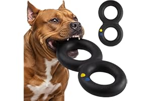 Goughnuts — Dog Toys for Aggressive Chewers | Virtually Indestructible Pull Toy for Large Breeds Such as Pit Bulls and German Shepherds | Heavy Duty Tug Dog Toy | Large | Black