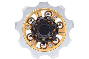 Keenso Fidget Rotator, Aluminum Alloy Machined Gyroscope Desk Toy for Stress Relief, Perfect Fidget Gadget for Kids and Adult