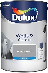Dulux Walls & Ceilings Matt Emulsion Paint Warm Pewter 5L view 2