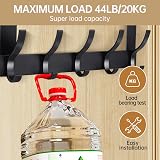 AUXHCYL Over Door Hooks Stainless Hanger Coat Rack 33lb 15kg Black view 4