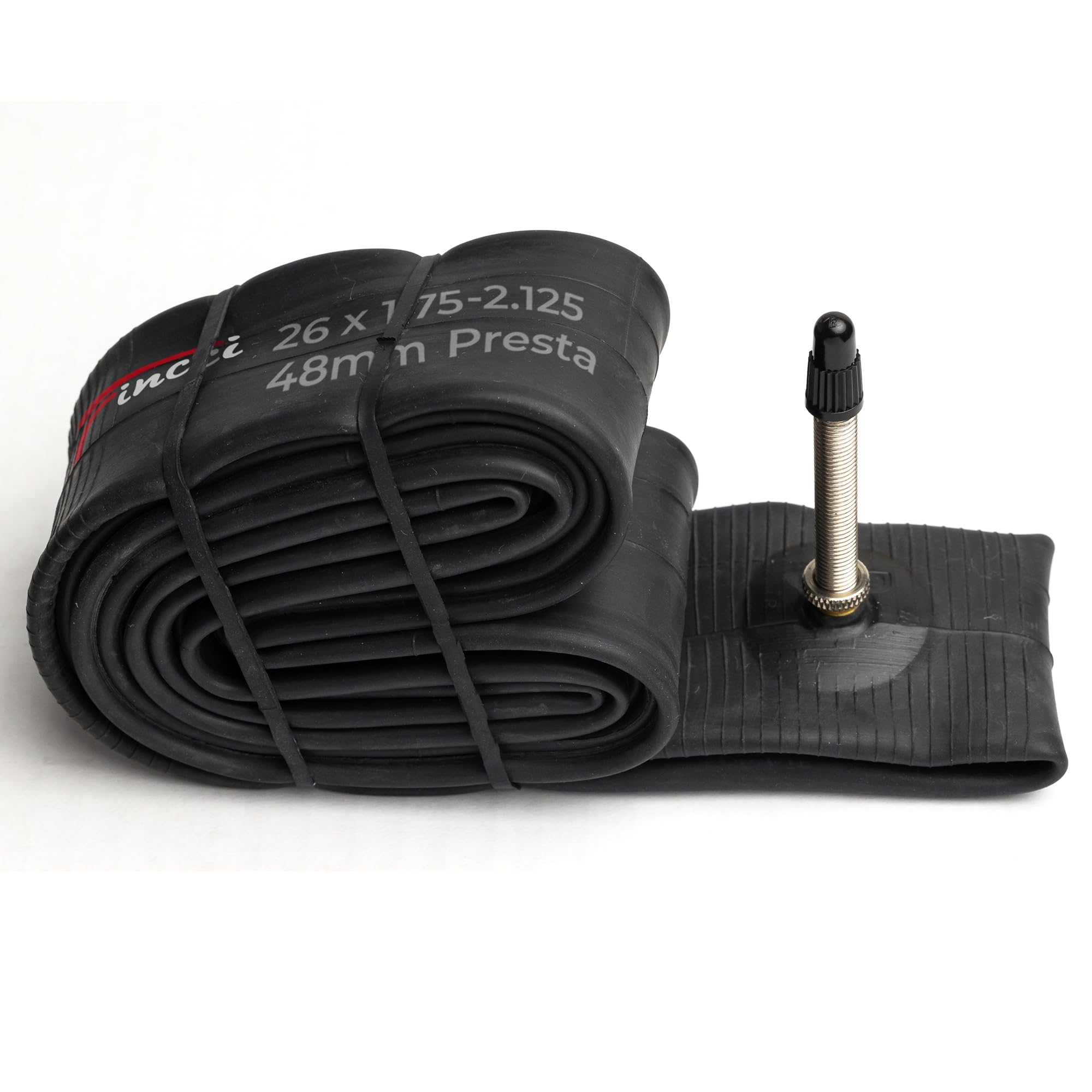 Fincci 26 inch inner tube -Bike Inner tube 26 x 1.75/1.95/2.1/2.125 Inch with 48mm Presta Valve for Mountain bike, MTB, Electric bicycle, Road Hybrid Bicycle
