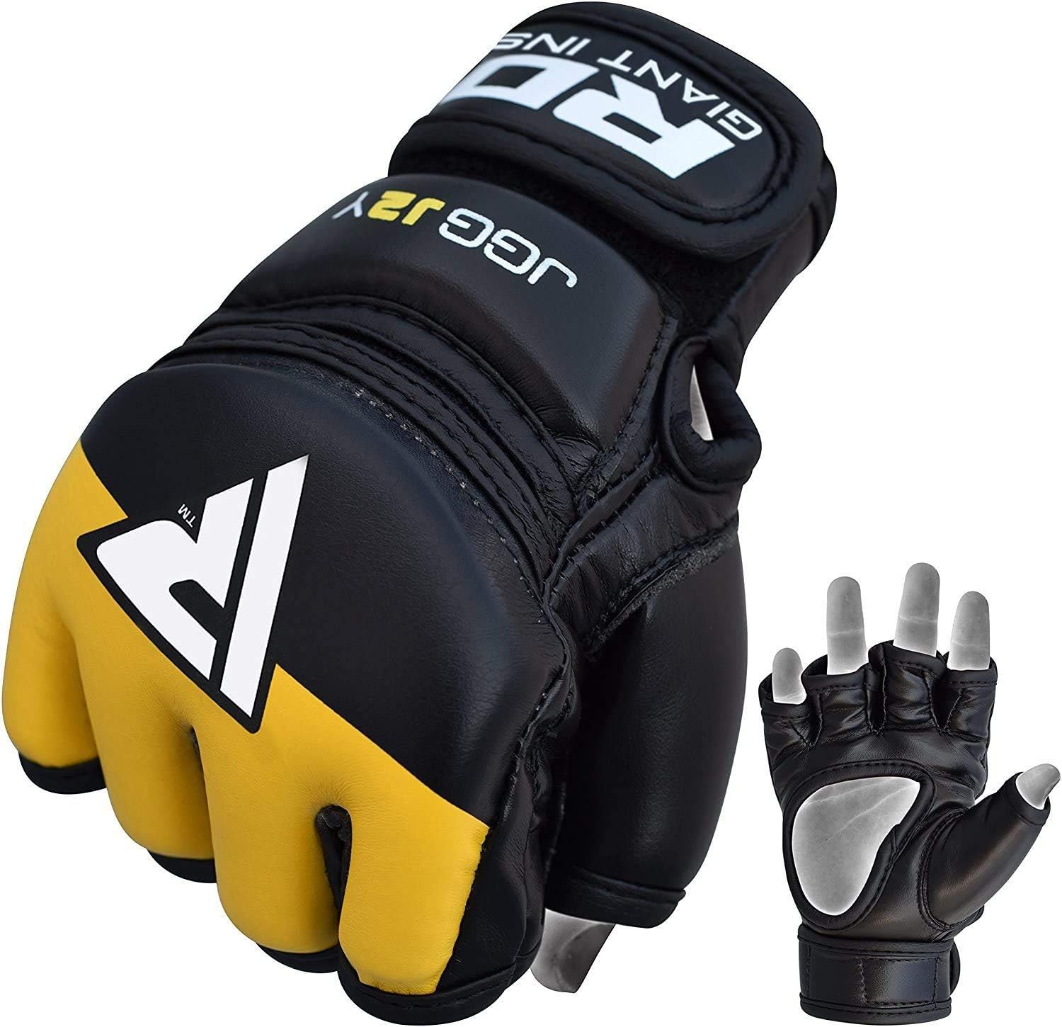 RDX Kids MMA Gloves for Grappling Martial Arts Training | Maya Hide Leather Mitts for Youth |Good for Kickboxing, Sparring, Muay Thai, Junior Cage Fighting & Punching Bag : Sports & Outdoors