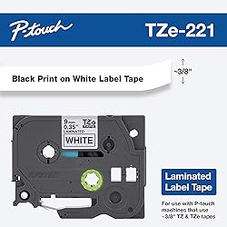 Brother Tape, Retail Packaging, 3/8 Inch, Black on