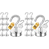 DIYMAG Magnetic Hooks, Strong Magents 20 Pack 30lbs for Cuise Cabins Ship