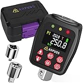 ANPUDS 1/2" Digital Torque Adapter, 12.5-250.8 Ft-lb/17-340Nm, &plusmn;1% Accuracy | Digital Torque Gauge, 10 Presets &amp; 500 Data Memory, Buzzer &amp; LED Indicator, 3/8" &amp; 1/4" Adapters, for Truck, RV, Towing