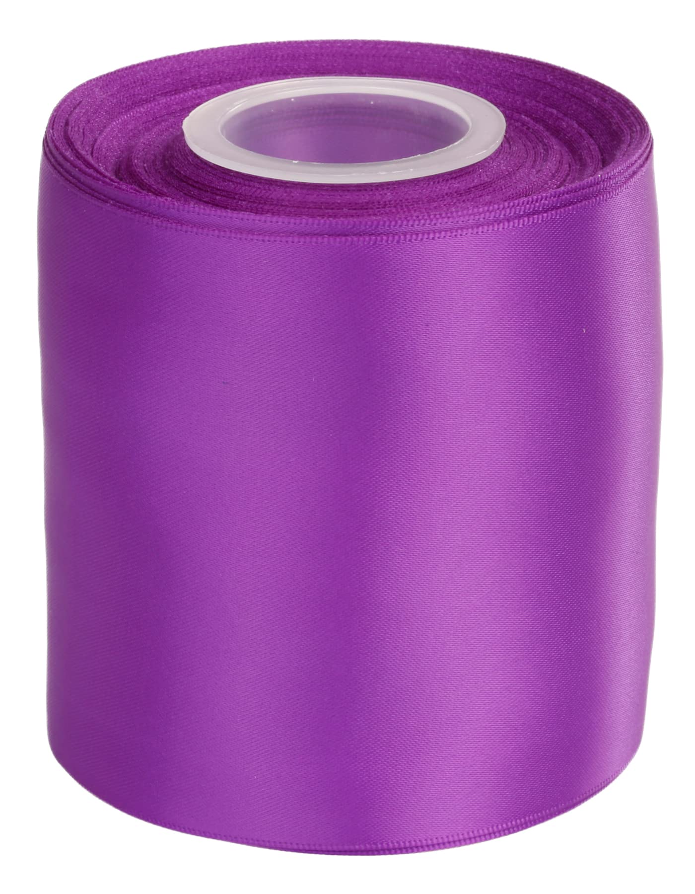 Ribbonitlux 100mm Wide Double Face Satin Ribbon 22 Meters (465-Purple, Set for Bow, Party Decor, Sewing Applications, Wedding and Craft
