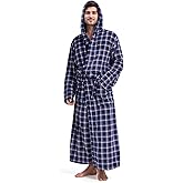 FG FEAYIGUDIM Cozy Plush Fleece Robe for Men, Big and Tall Hooded Long Robe, Warm Loungewear, Shawl Collar Pocketed Bathrobe
