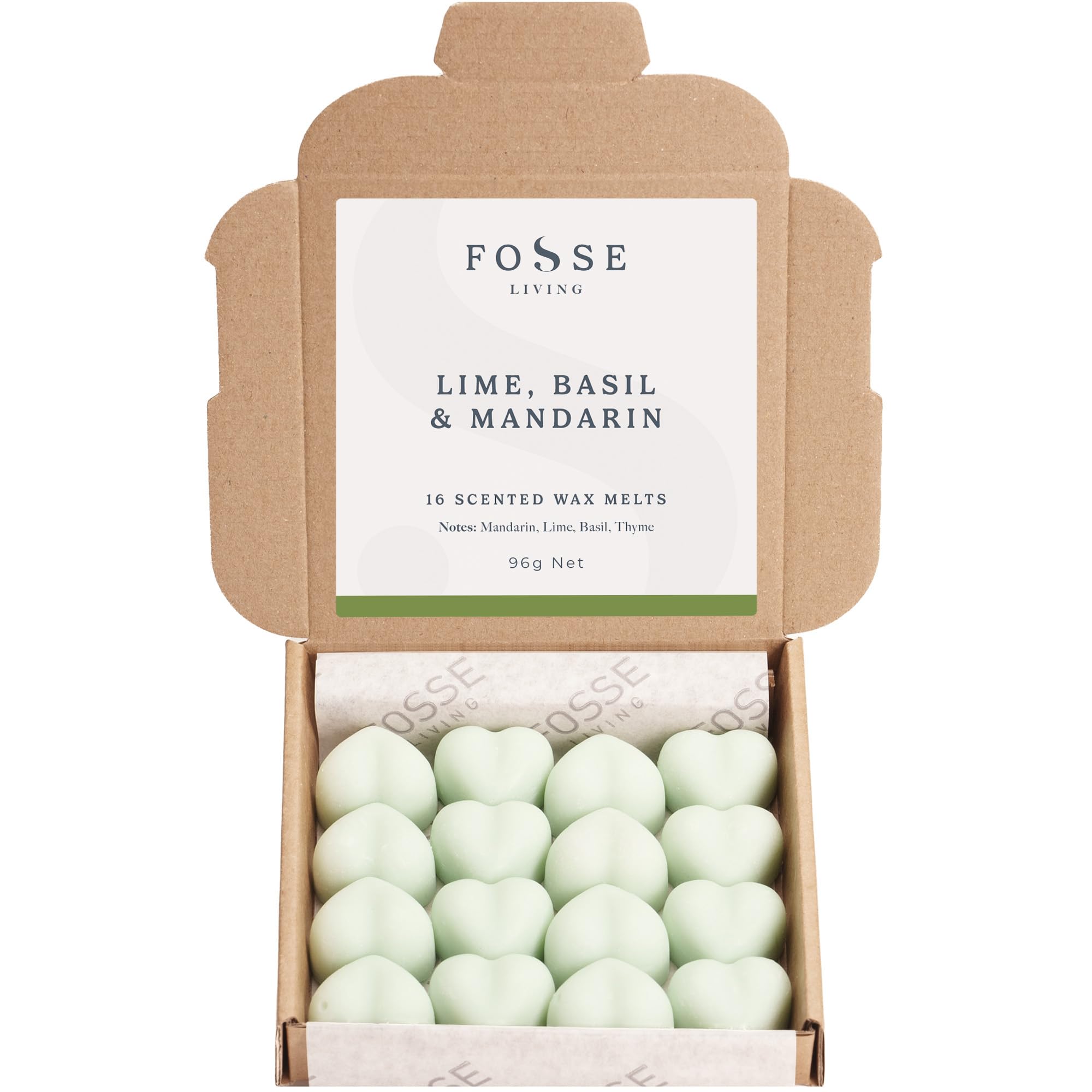 Lime Basil and Mandarin Strong Scented Wax Melts 16 Pack - The Gift for Every Occasion – Made in The UK
