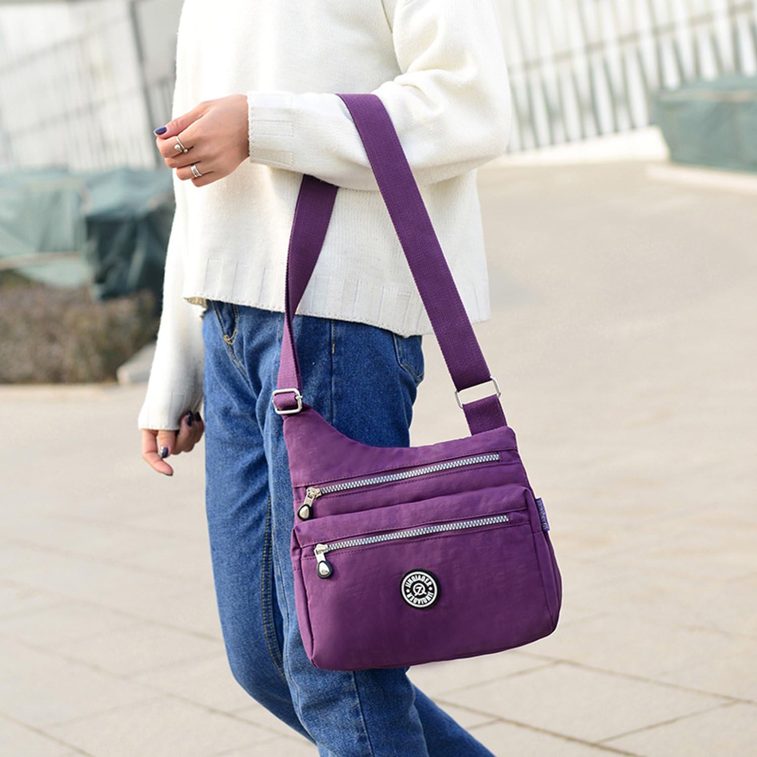 Outreo Small Messenger Bag Women Cross Body Bag Waterproof Casual Shoulder Bag Lightweight Sport Travel Satchel for Ladies - Image 5