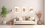 Scholar Tree A3 Picture Frame Set of 3 with Mat Natural Wood MDF view 2