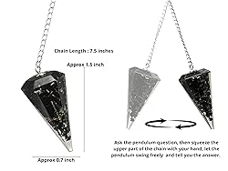 Amazing Gemstone Shungite Orgone Crystal Pendulums