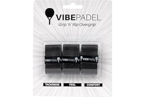 VIBEPADEL | Padel Grip for Tacky Feel | Grip 'n' Rip Padel Overgrip | Padel Racket Grip Tape | Padel, Pickleball, Squash and Badminton Racket Grip Tape | Padel Accessories and Padel Gifts | 3 Pack