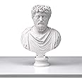 THE ANCIENT HOME Marcus Aurelius Bust Sculpture - Small Roman Emperor 17 cm / 6.7 inch Bonded Marble Roman Emperor Table Decor Sculpture