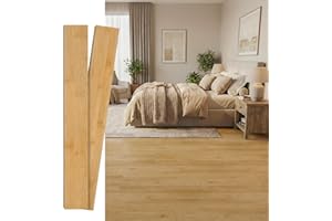 Jeedeson Solid Bamboo Hardwood Flooring,Wooden Floor for Office, Living Room, Bedroom (Light Honey 5.11 in. W x 40.15 in. L x
