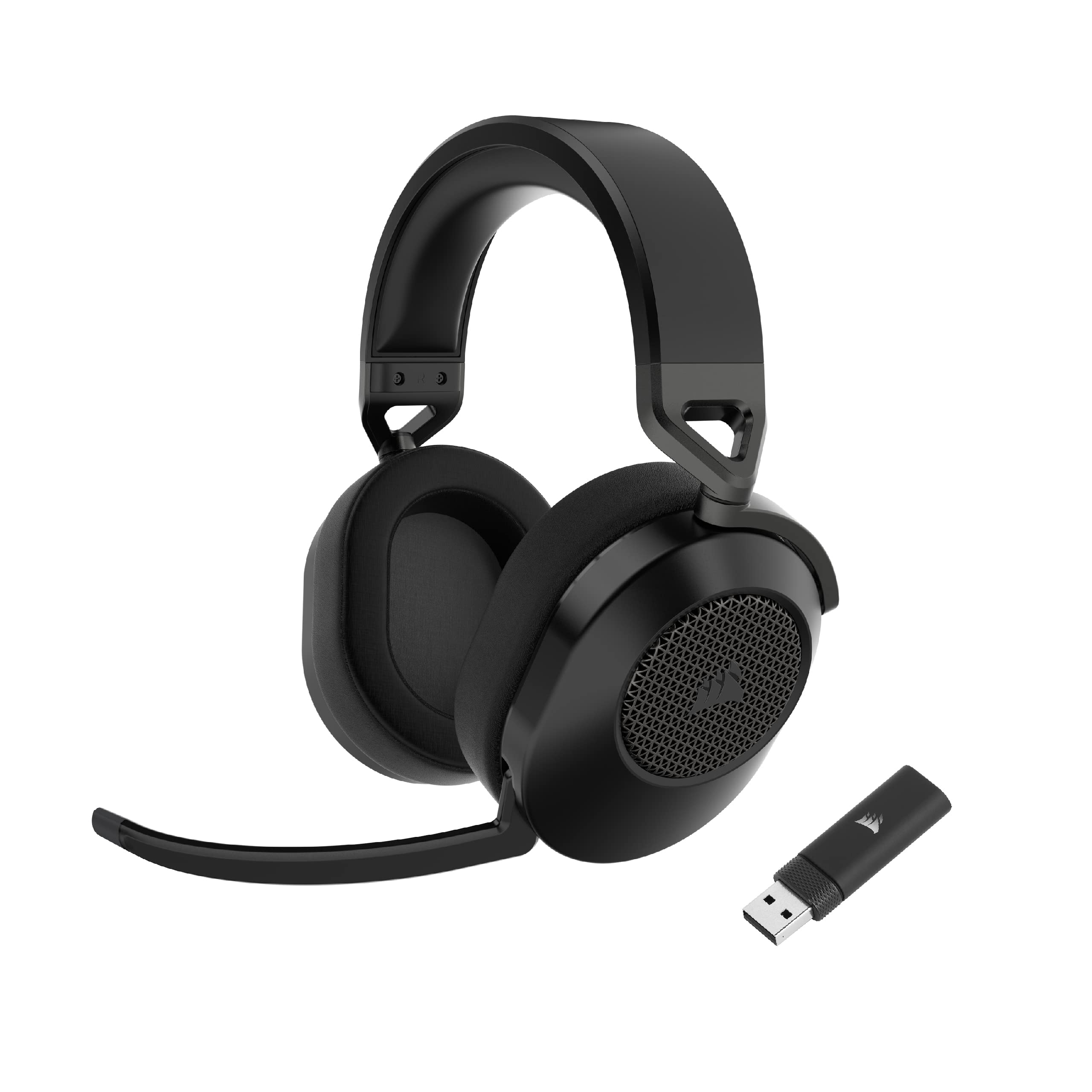 Photo 1 of Corsair HS65 Wireless Multiplatform Gaming Headset with Bluetooth - Dolby Audio 7.1 - Omni-Directional Microphone - iCUE Compatible - PC, Mac, PS5, PS4, Mobile - Carbon