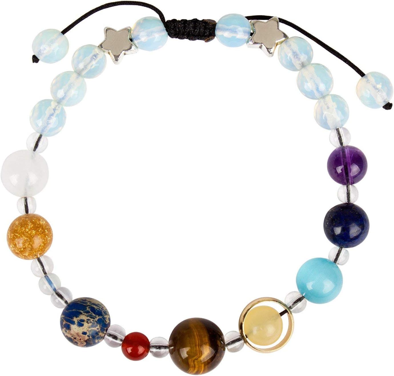 ANBALA Solar System Bracelet, Universe Galaxy The Nine Planets Star Guardian Stone Beads Bracelets for Women Men Unisex