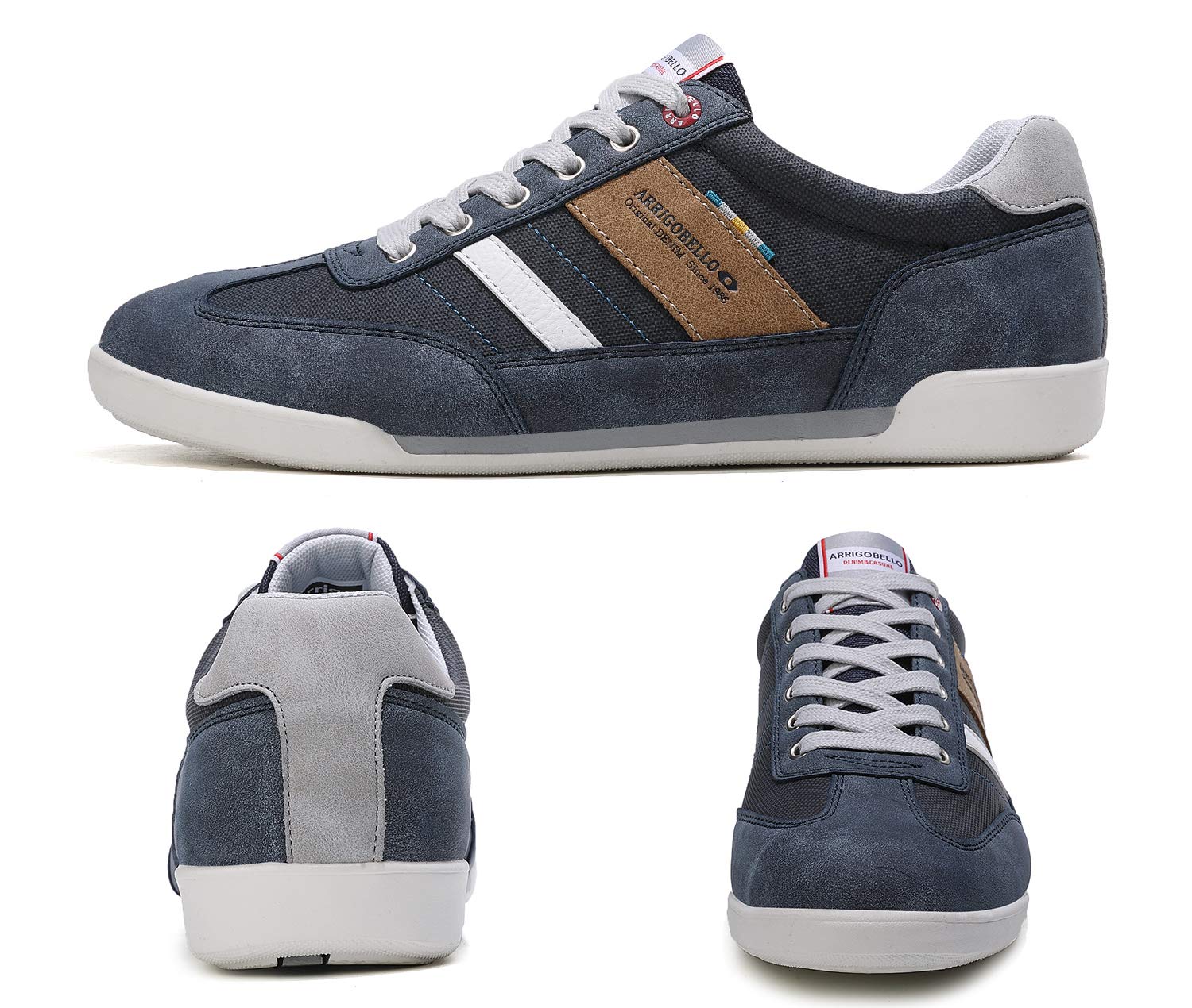 Arrigo Bello NEW Casual Comfortable Walking Gray Navy Sneakers, Men’s Size 10.5 ARRIGO BELLO Casual Shoes Men main image 4