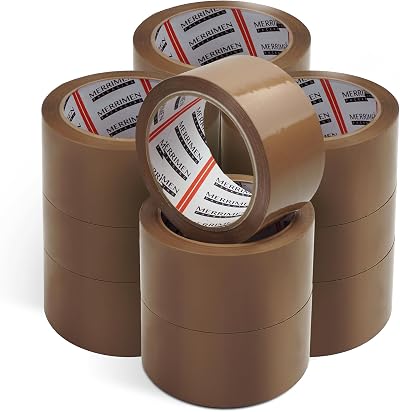 Merrimen Heavy Duty Brown Packaging Tape 45µm 66m x 48mm - 12 rolls