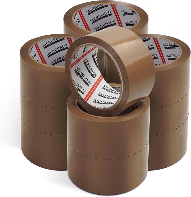 Merrimen Heavy Duty Brown Packaging Tape 45µm 66m x 48mm - 12 rolls