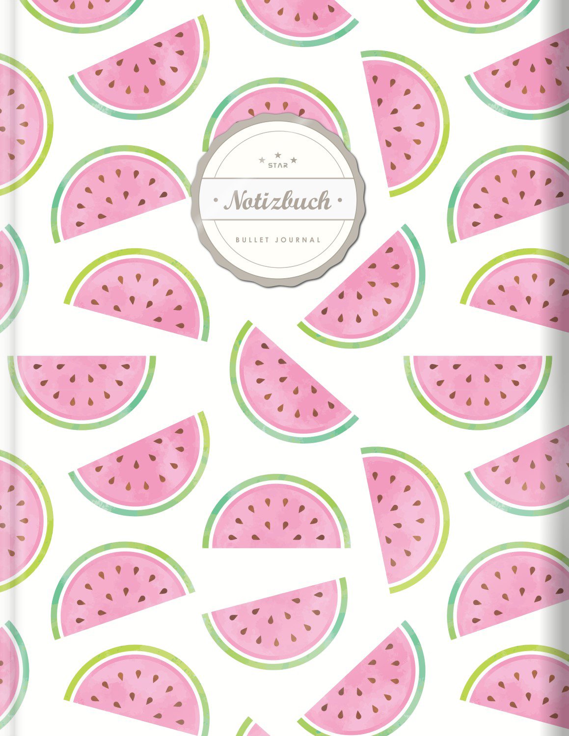 BULLET JOURNAL (©Star, A4, 156 Seiten, Softcover) || Mit Register || XXL Punktraster Notizbuch, Tagebuch, Gepunktete Seiten, Dot Grid Notebook, „Sommerlich“