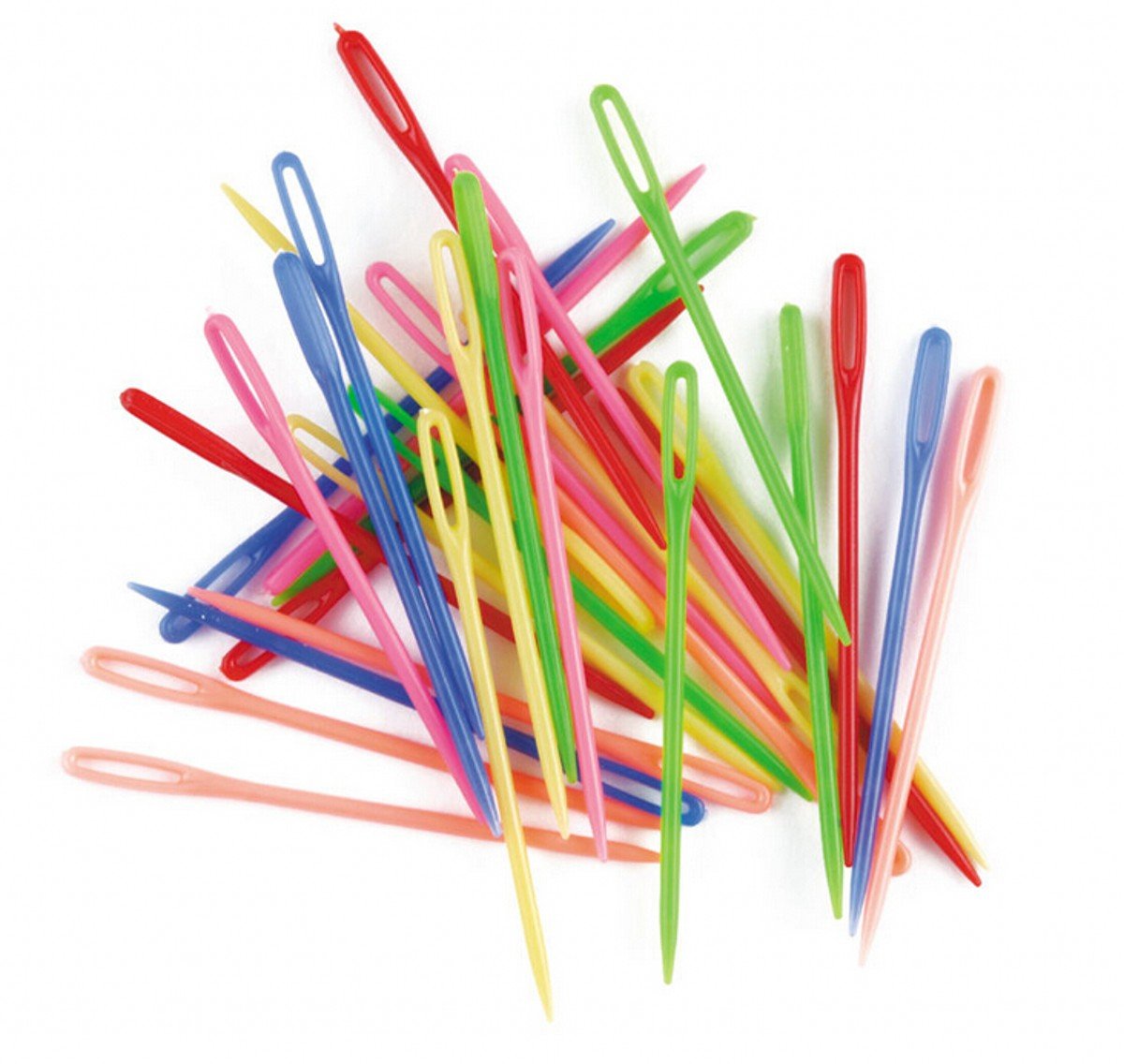 CHENGYIDA100 pcs 7CM/2 3/4"Plastic Hand Sewing Yarn Darning Tapestry Needles Plastic Lacing Needles Notions Craft (Random Color)