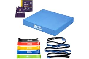 SPECIAL SUPPLIES Balance Board and Yoga Strap Set for Stretching, Stability Training, Fitness, Flexibility, Physical Therapy, Home Workout Equipment, Strength Training, and Pilates