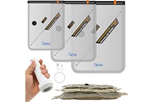 10 Pack Thickened Travel Vacuum Compression Bag Set, 10 Sealing Clips 1 Electric Pump, 4000pa Suction for Suitcases & Home Or