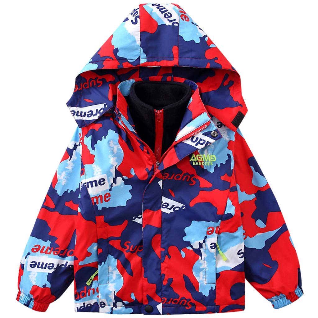 Boys Hooded Rain Jacket Kids Waterproof Raincoat Windbreakers Children Rain Suit Baby