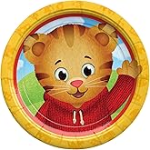 Treasures Gifted Officially Licensed Daniel Tiger Plates 24ct - 7in Paper Plates - Daniel Tiger Birthday Party Supplies - Party Decorations Birthday Disposable Dessert Plates