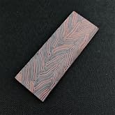 1-Piece G10 Knife Handle Material Block - 5 Color Damascus Pattern Options for DIY Knife/Gun Handle Crafting. 5.1"x1.7"x0.3" Precision Cut (Black&amp;Red)