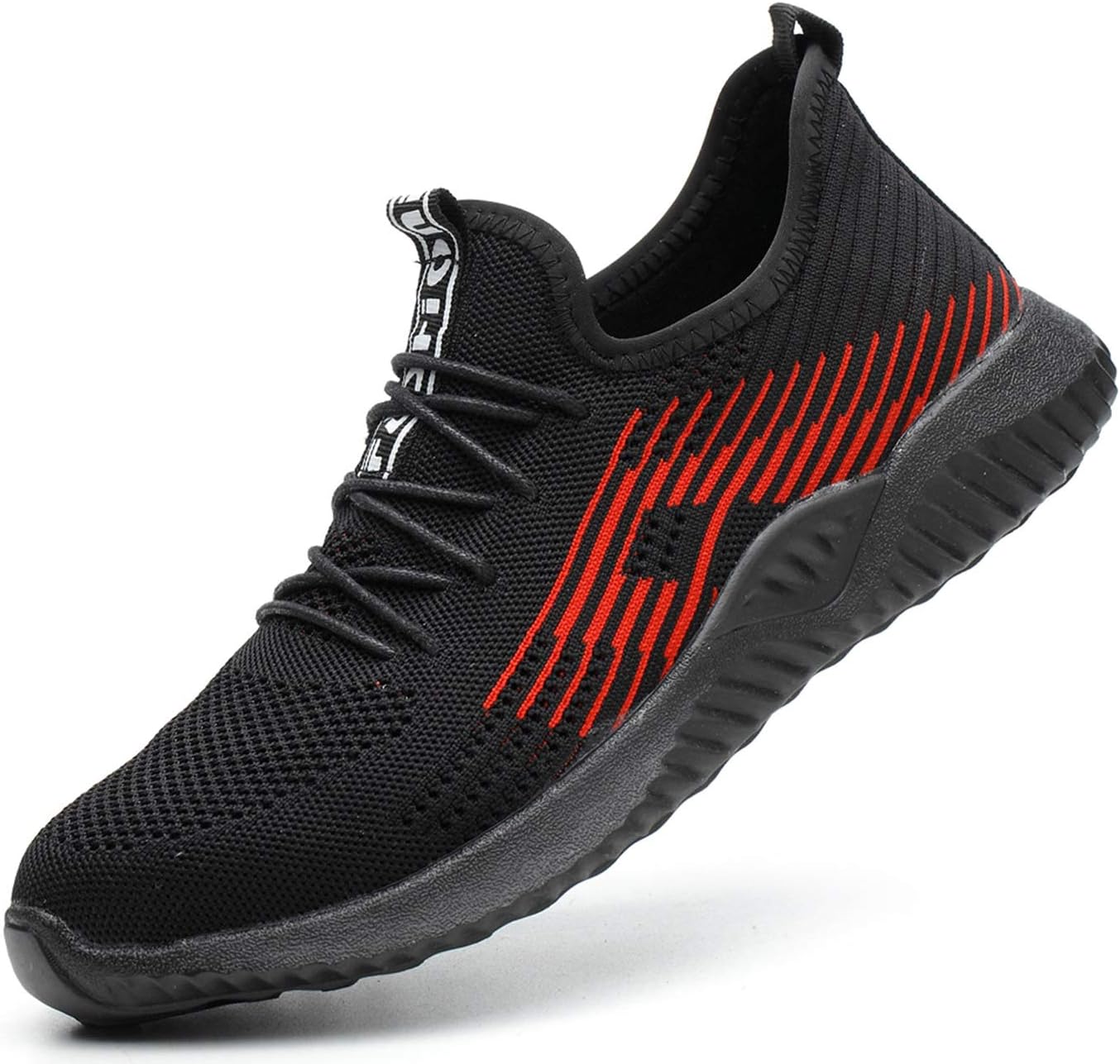 SUADEX Work Safety Shoes for Men Womens, Steel Toe Shoes Lightweight Breathable Toe Sneakers Construction Working Shoes for Hiking Trail Tennis