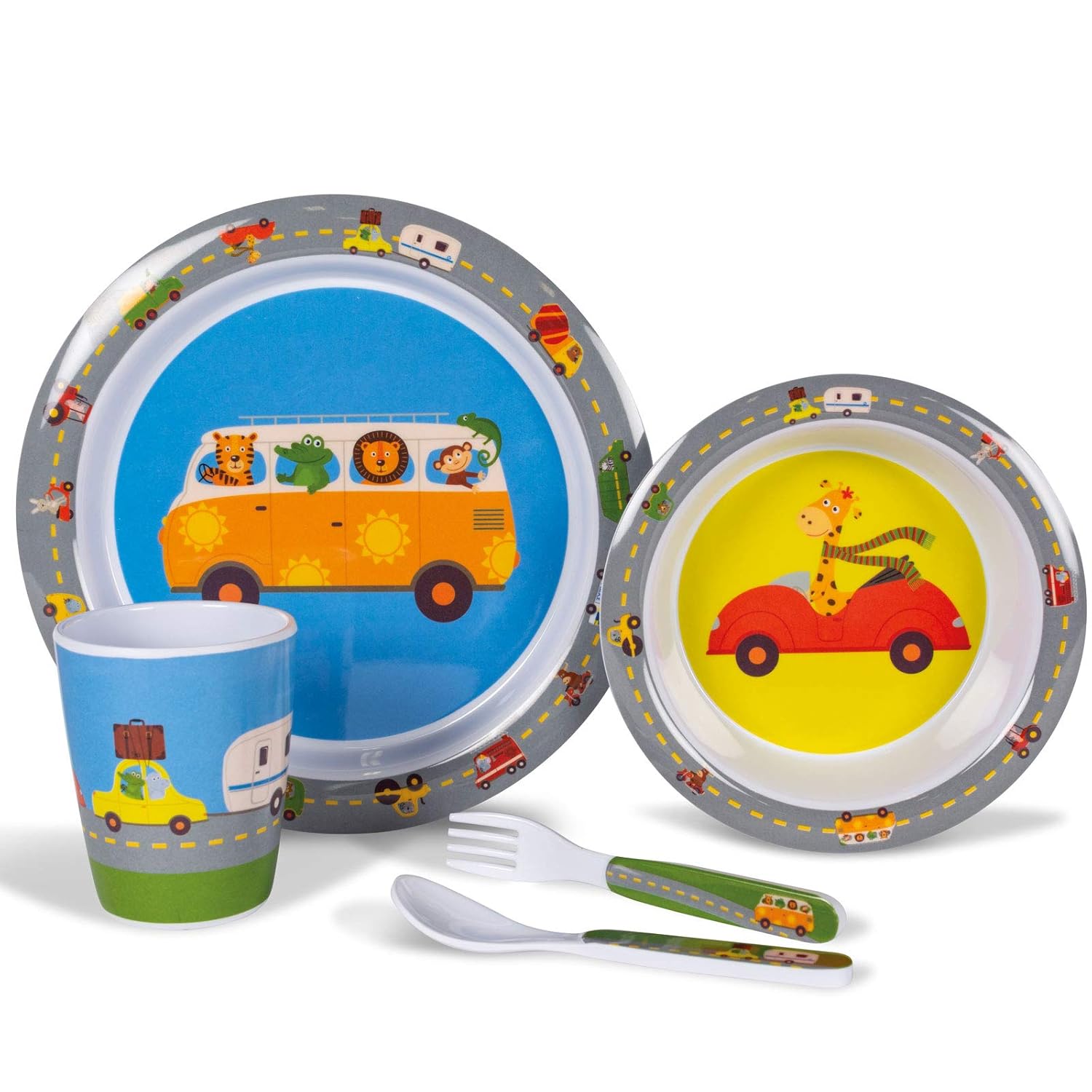 Peppa Wutz 5-teiliges Kindergeschirr Set - Bunt, Bruchsicher Und BPA-frei