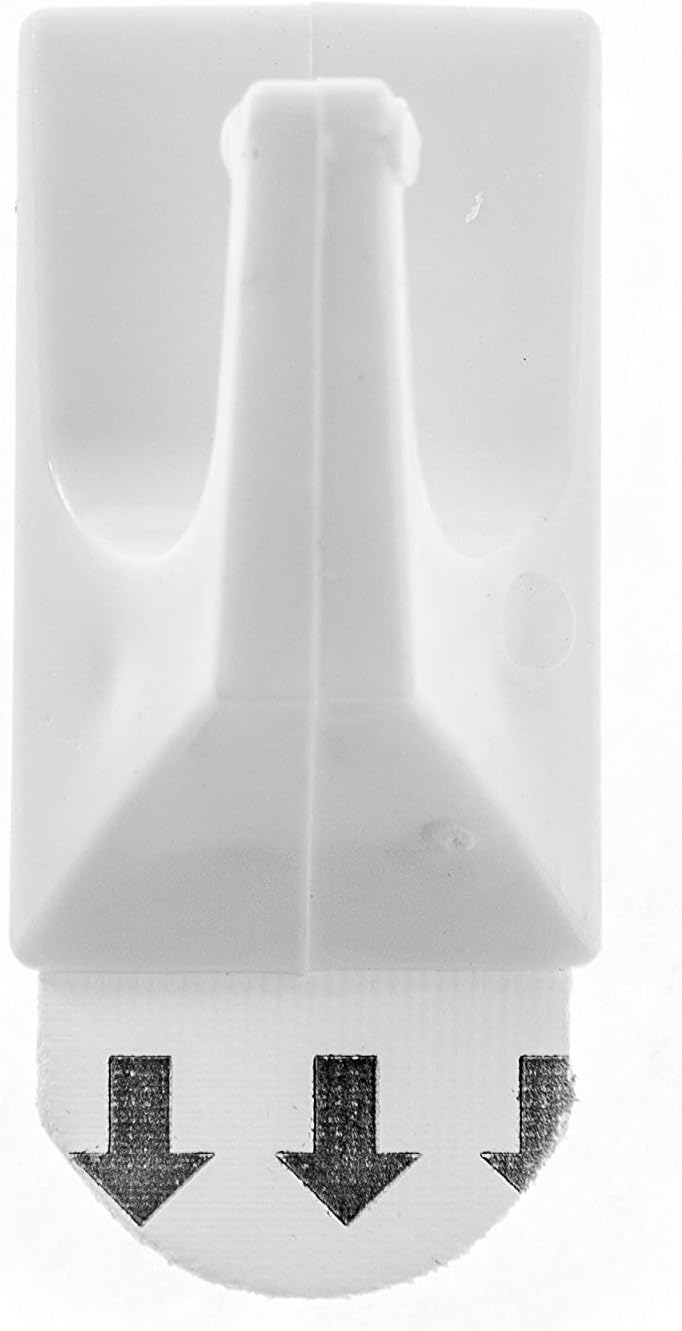 Takker - 6 x Micro Hooks with 12 x Sticky Strips, White, Removable Micro Hooks - Image 3