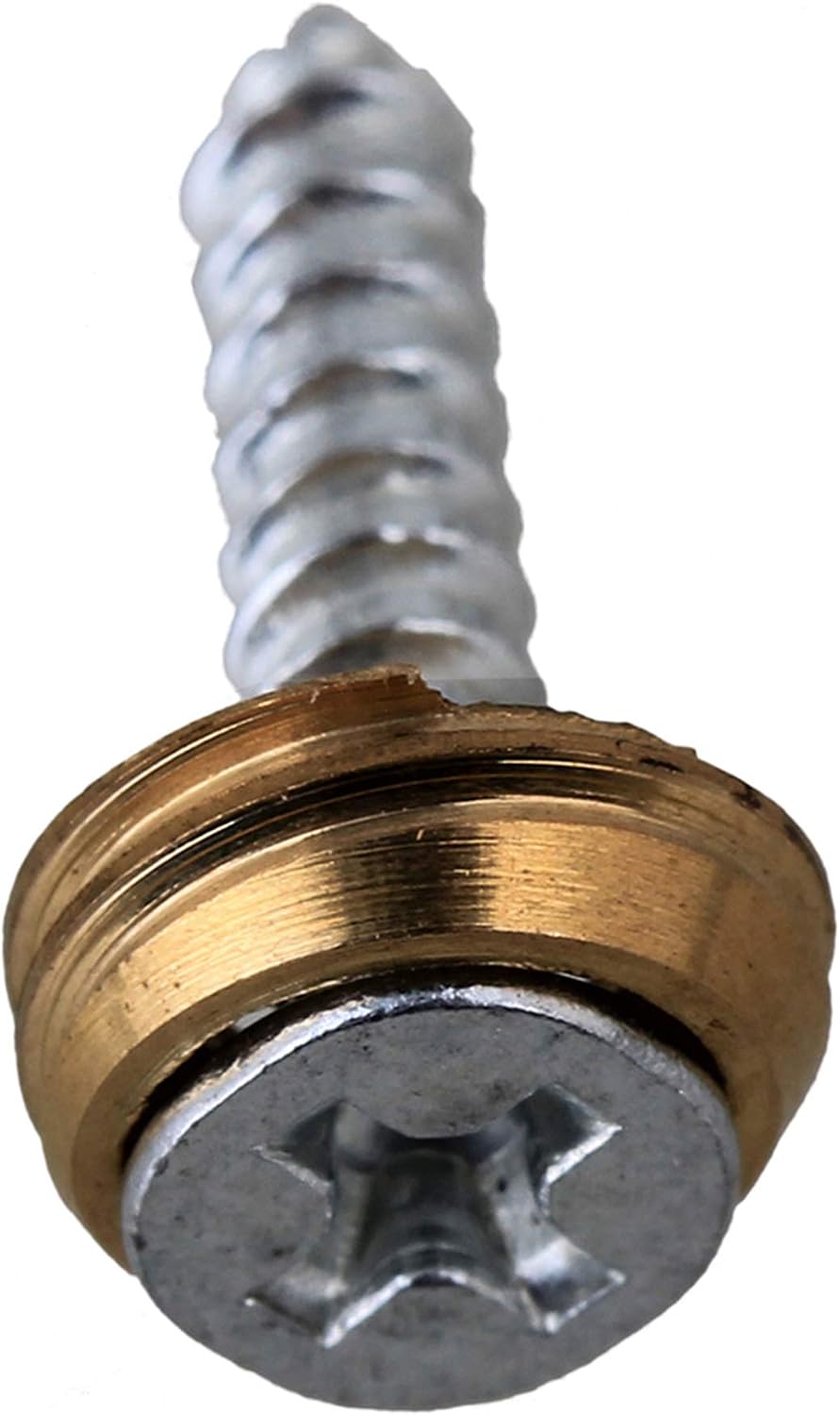 Mxfans 9.3mm Decorative Brass Mirror Screw Caps Covers Golden Nails for Mirrors Pack of 8, Golden, Silver, 10mm - Image 5