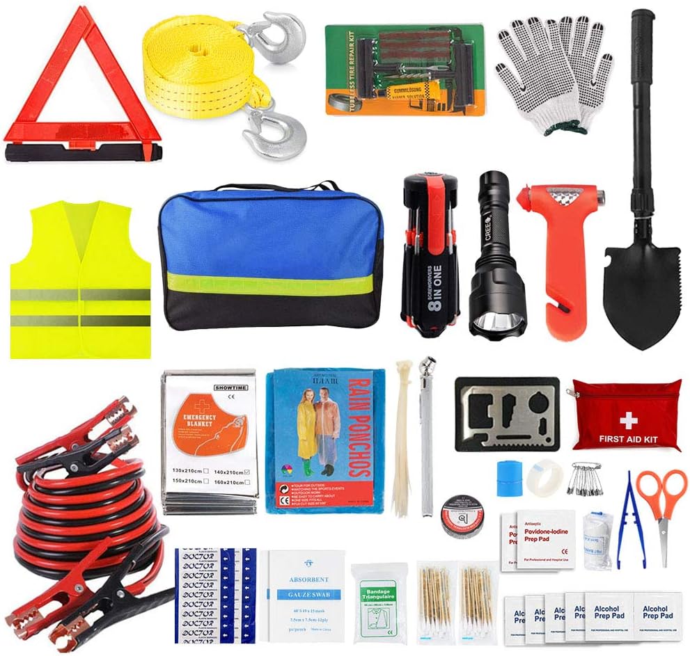 Car Emergency Kit,Auto Roadside Assistance Tool Bag Case for Truck Vehicle with