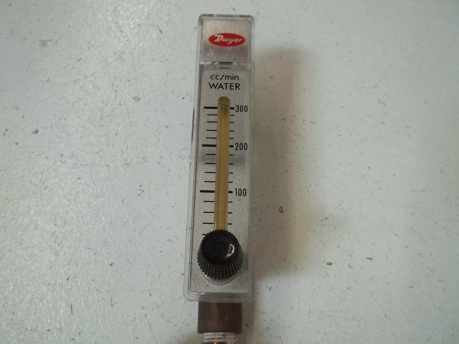 Dwyer Rate-Master Flowmeter, RMA-34-SSV, 4% Acc, 20-300 cc/min water, SS Valve, PC Body