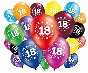 20 Stück Luftballons Geburtstag 18 Jahre