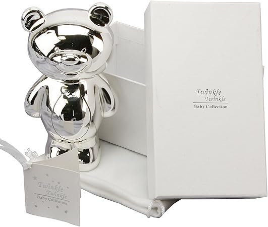 silver baby money box